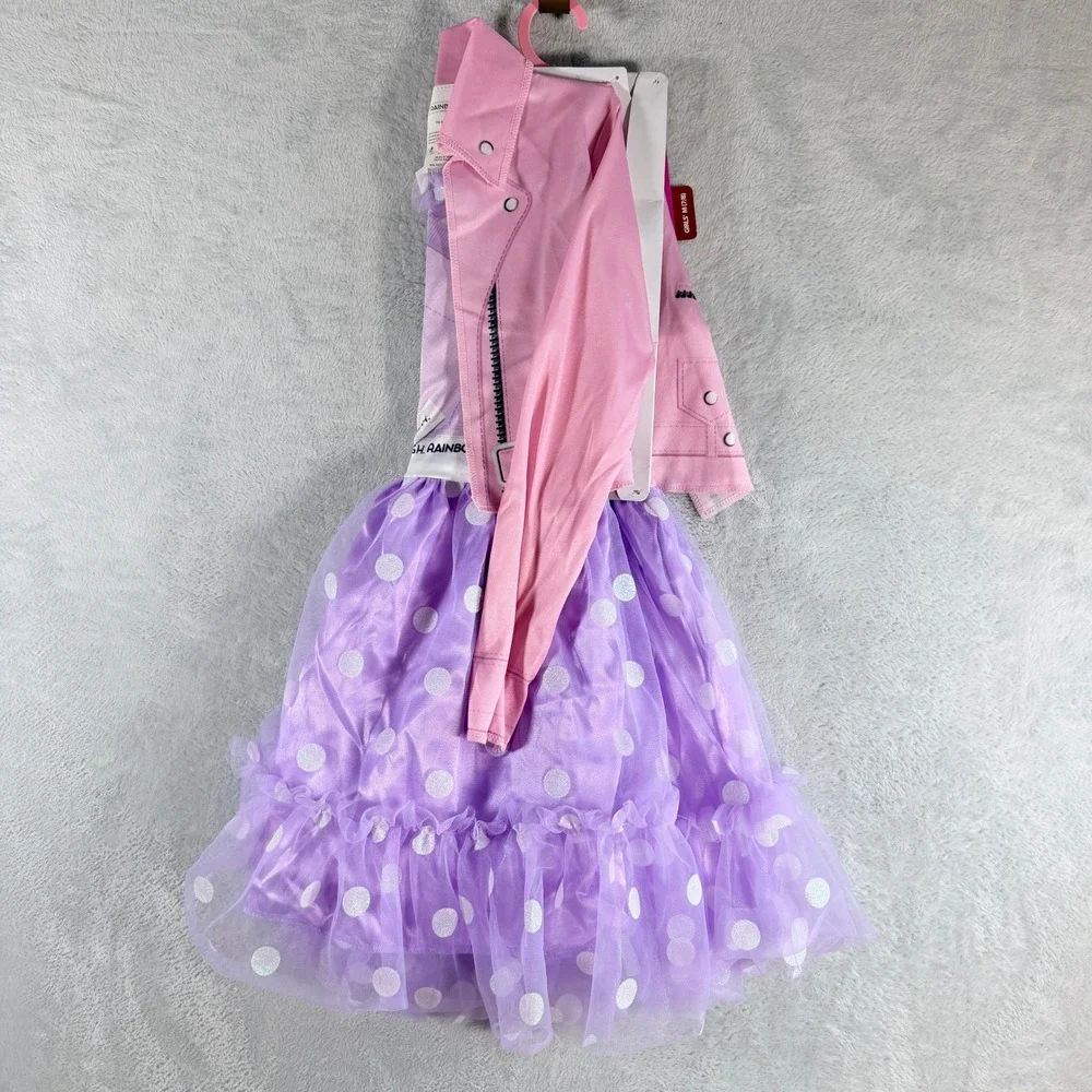 Rainbow High Violet Costume Girls Medium 7/8 Dress Jacket Disguise New